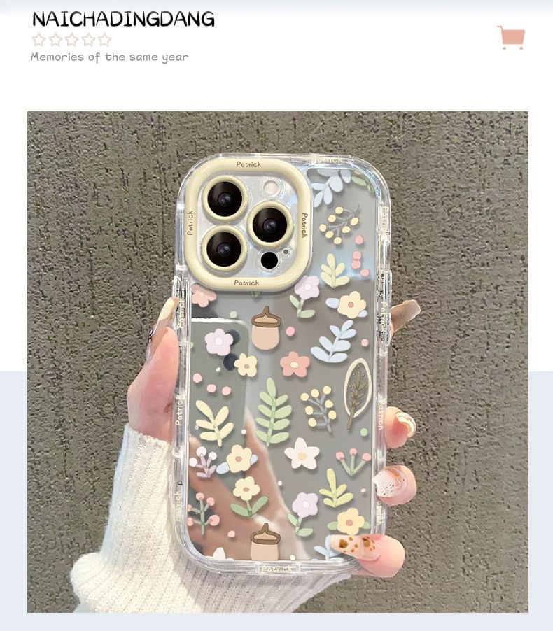 Phone Floral Case Mirrored FashionChic