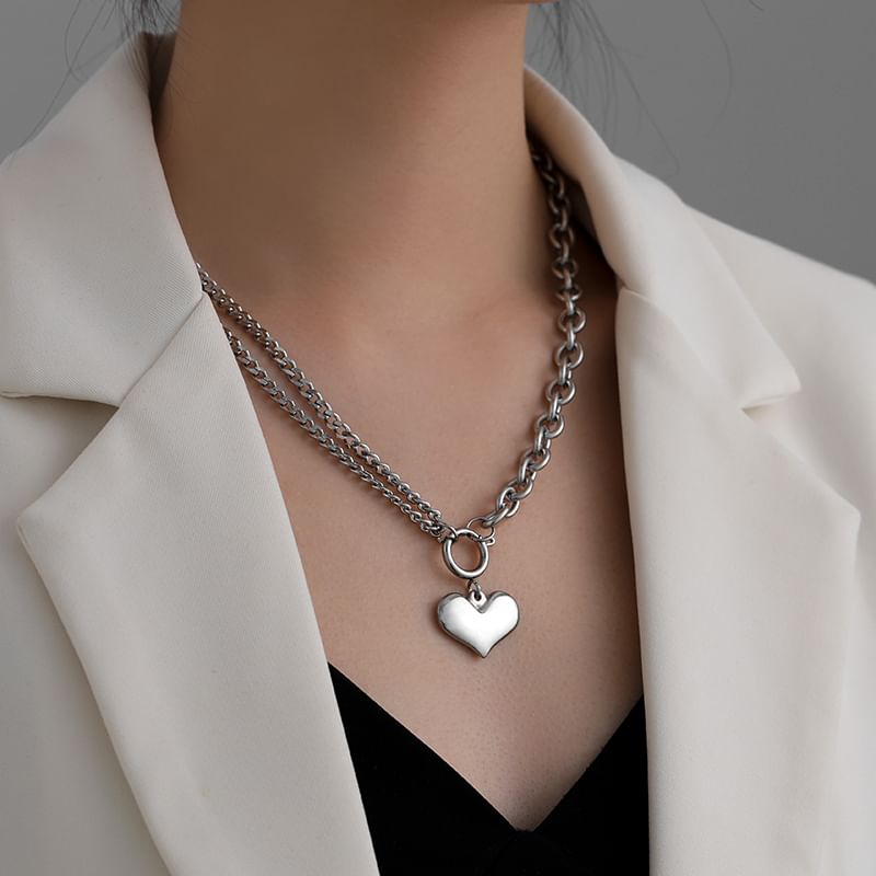 Necklace Pendant Heart FashionChic