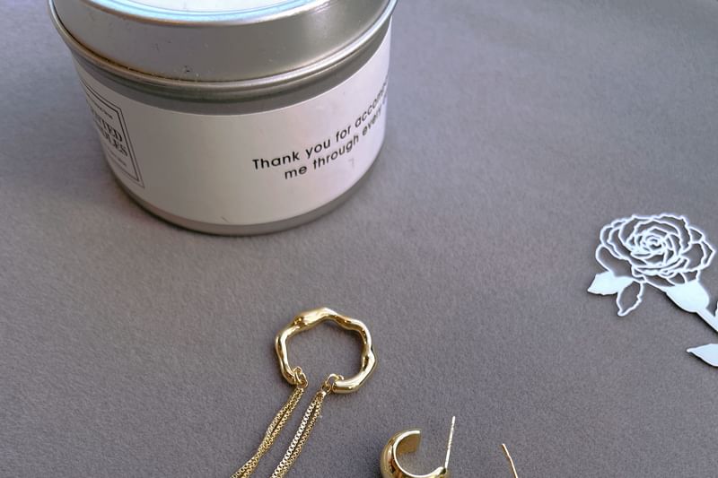 Sterling Plain Earring Hoop Ear Silver Chain Cuff + 925 Set: FashionChic