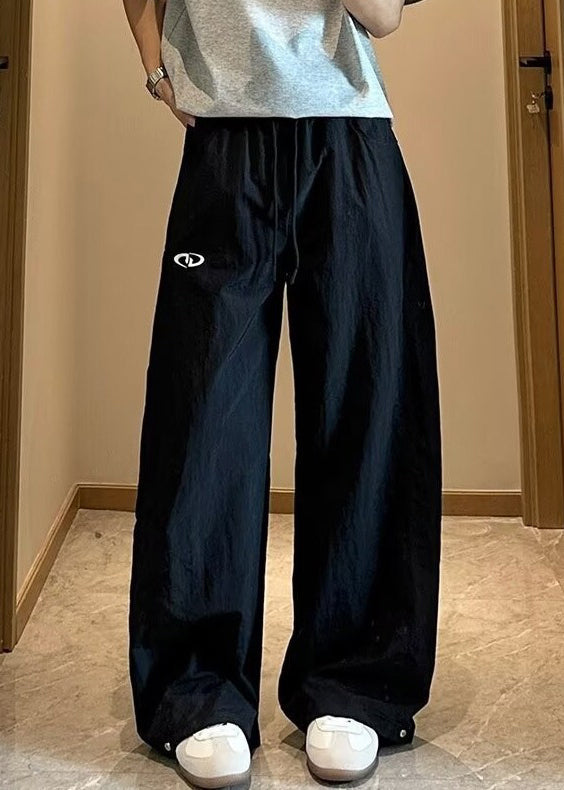 Elastic Pants Navy Loose Summer Solid Waist Cotton Men FashionChic