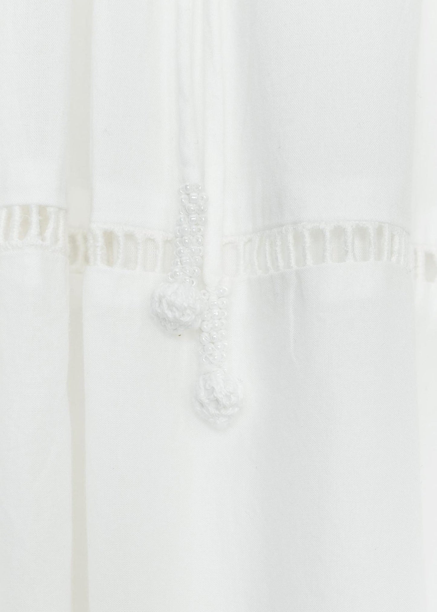 Pieces Skirts Cotton And White Out Hollow Set Loose Shirts Two FashionChic