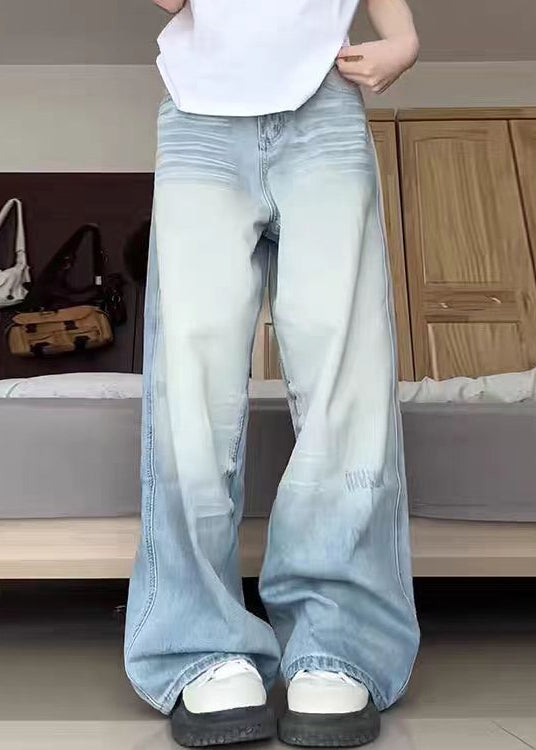 Modern Blue Pockets High Waist Denim Pants Fall QF051 Men-LPTS241016