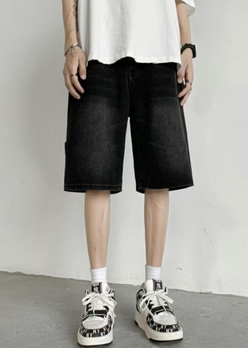 Mud Yellow Pockets Denim Mens Shorts High Waist Summer YL019 ABC