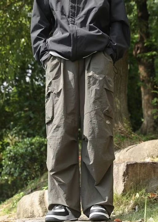 Pockets Solid Spring New Men Pants Black Cotton FashionChic