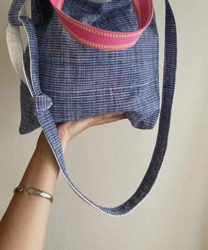 New Casual Blue Versatile Canvas Satchel Bag Handbag QF003 Bag-BGS241017