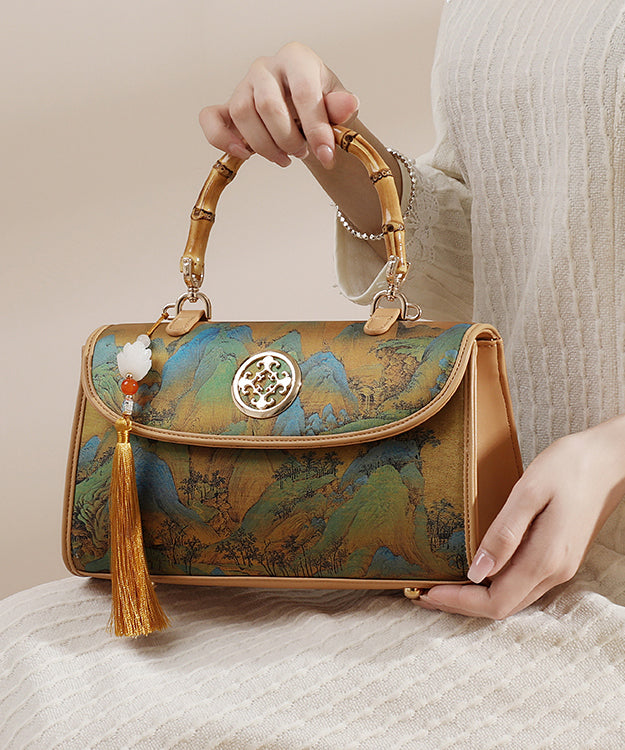New Bag Style Print Tassel Tote Leather Chinese Calf FashionChic