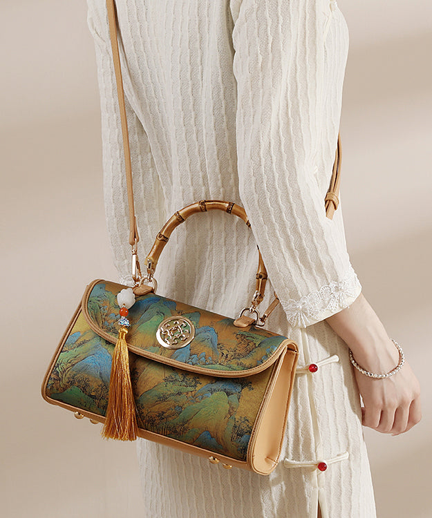 New Bag Style Print Tassel Tote Leather Chinese Calf FashionChic