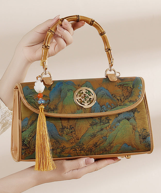 New Bag Style Print Tassel Tote Leather Chinese Calf FashionChic