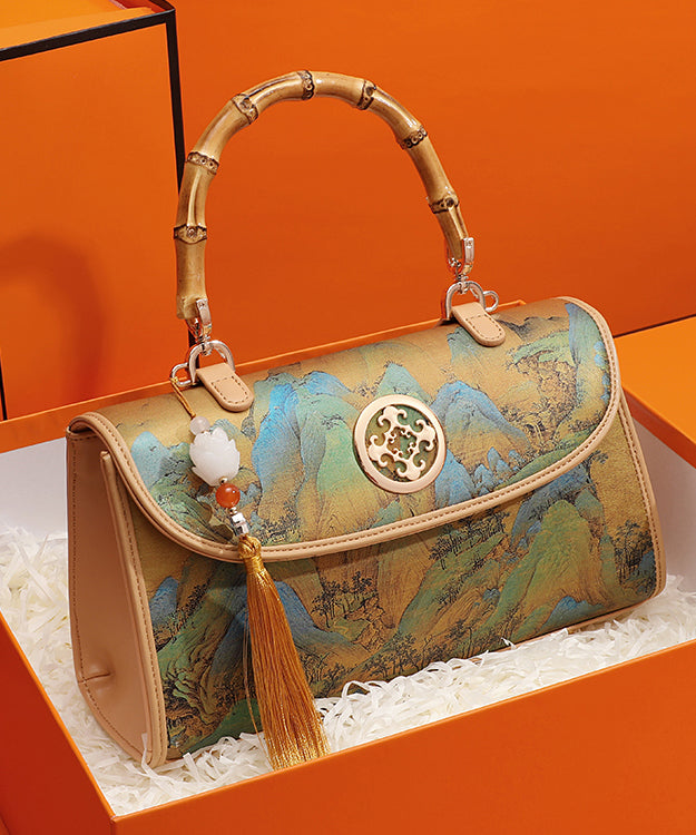 New Bag Style Print Tassel Tote Leather Chinese Calf FashionChic