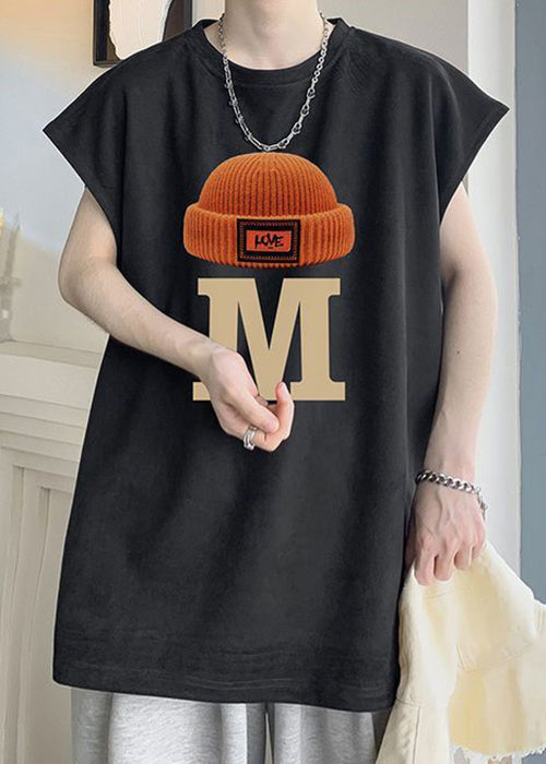 Print O New Cotton T Summer Grey Shirts Mens Neck FashionChic