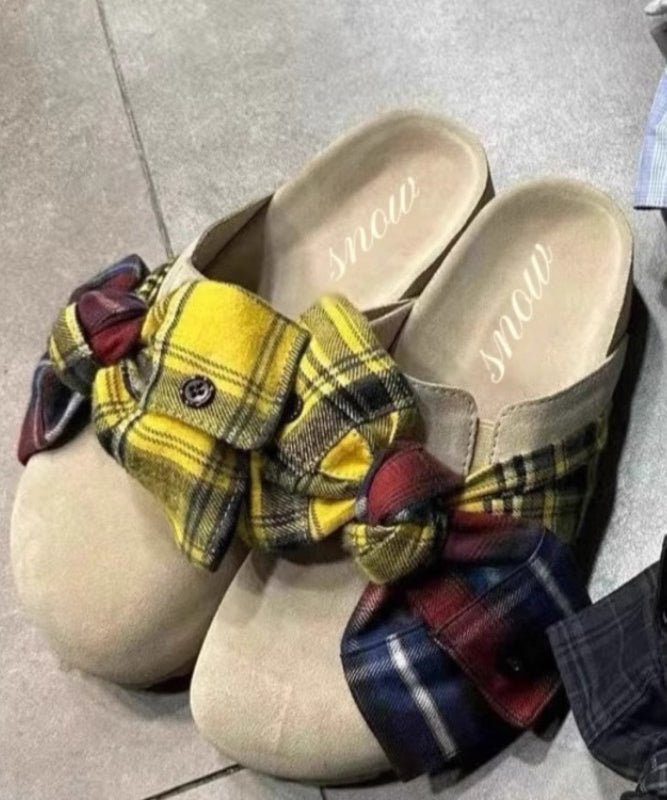 Japanese Sandals Bow Blue Platform New Slide FashionChic