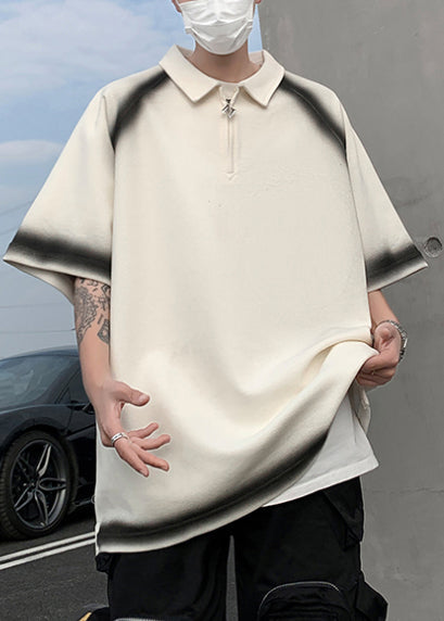 Tees Cotton White Summer New Oversized Dye Mens Tie Graphic FashionChic
