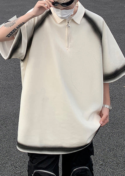 Tees Cotton White Summer New Oversized Dye Mens Tie Graphic FashionChic