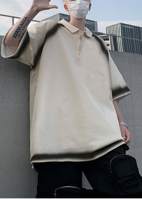 Tees Cotton White Summer New Oversized Dye Mens Tie Graphic FashionChic