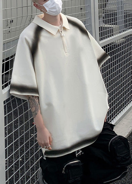 Tees Cotton White Summer New Oversized Dye Mens Tie Graphic FashionChic