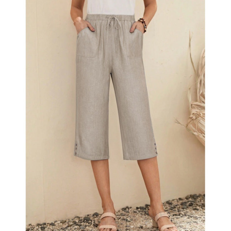 Loose Casual Plain Pants QN65 Furdela