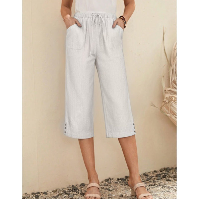 Loose Casual Plain Pants QN65 Furdela
