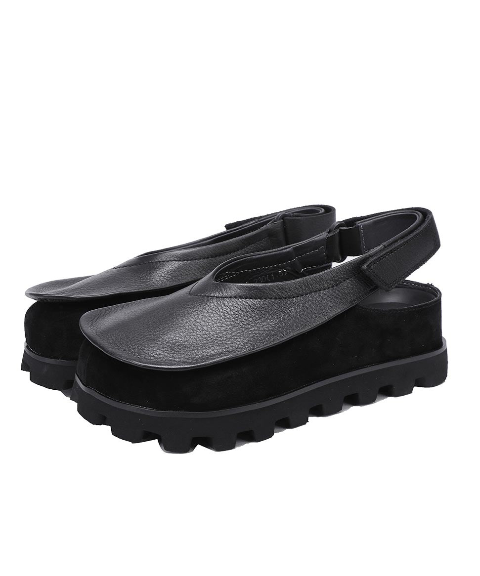 Original Design Handmade Brown Splicing Platform Flat Shoes YC030 ABC