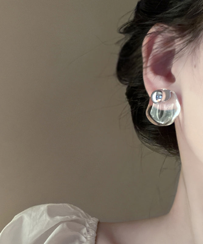Original Nude Earrings Alloy Stud Design Crystal FashionChic