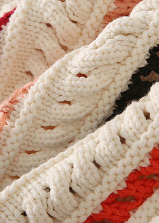 Original Design O-Neck Striped Hollow Out Knit Sweaters Spring YY005 ABC