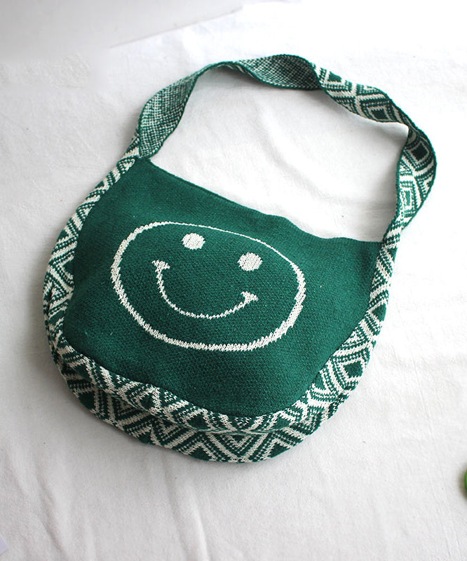 Original Orange Smiling Face Knitted Messenger Bag SX1021 Ada Fashion
