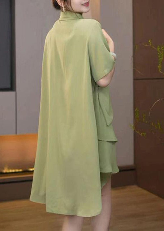 Summer Green Oversized Set Fruit Plus Size Two-Piece Patchwork FashionChic