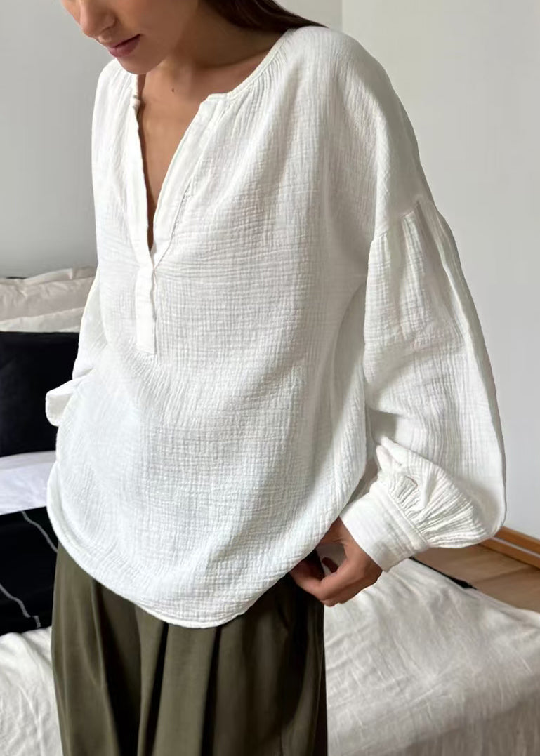 Solid Patchwork Green V Fall Size Neck Tops Plus FashionChic