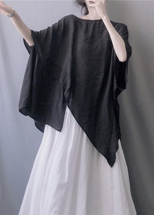 Top Summer White Plus Size Solid O-Neck FashionChic
