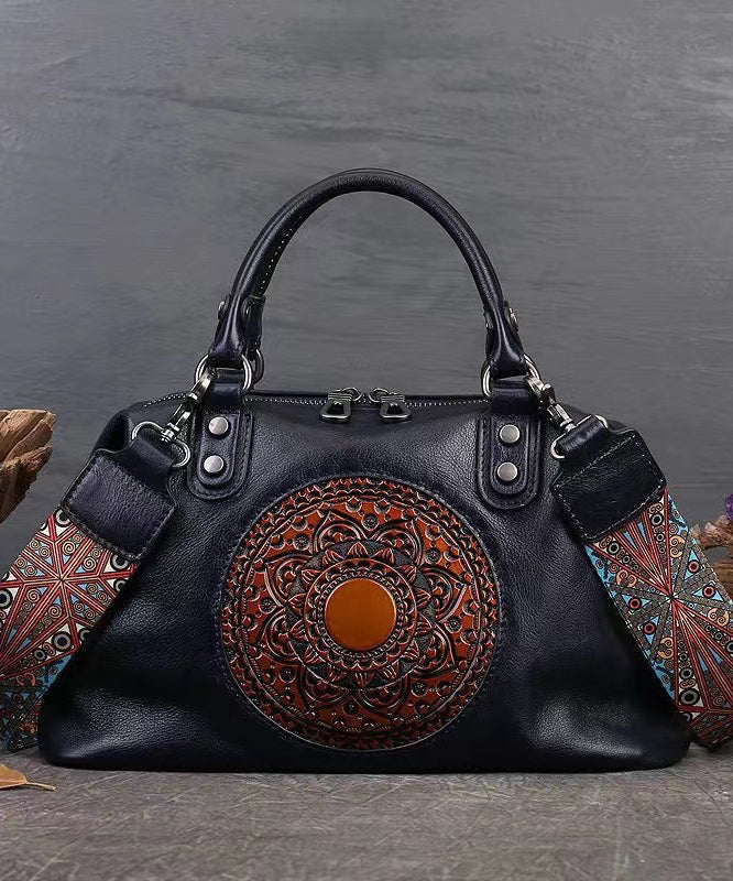 Retro Red Cowhide Women Large Capacity Handbag HJ1023 Ada Fashion