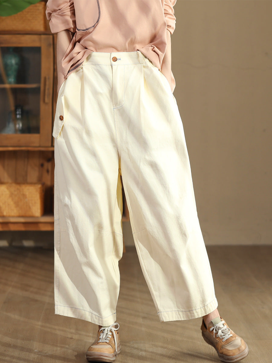 Women Autumn Commute Solid Loose Harem Pants AT1070 ZMMM