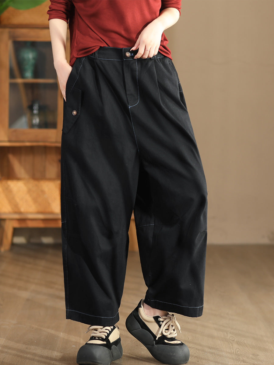 Women Autumn Commute Solid Loose Harem Pants AT1070 ZMMM