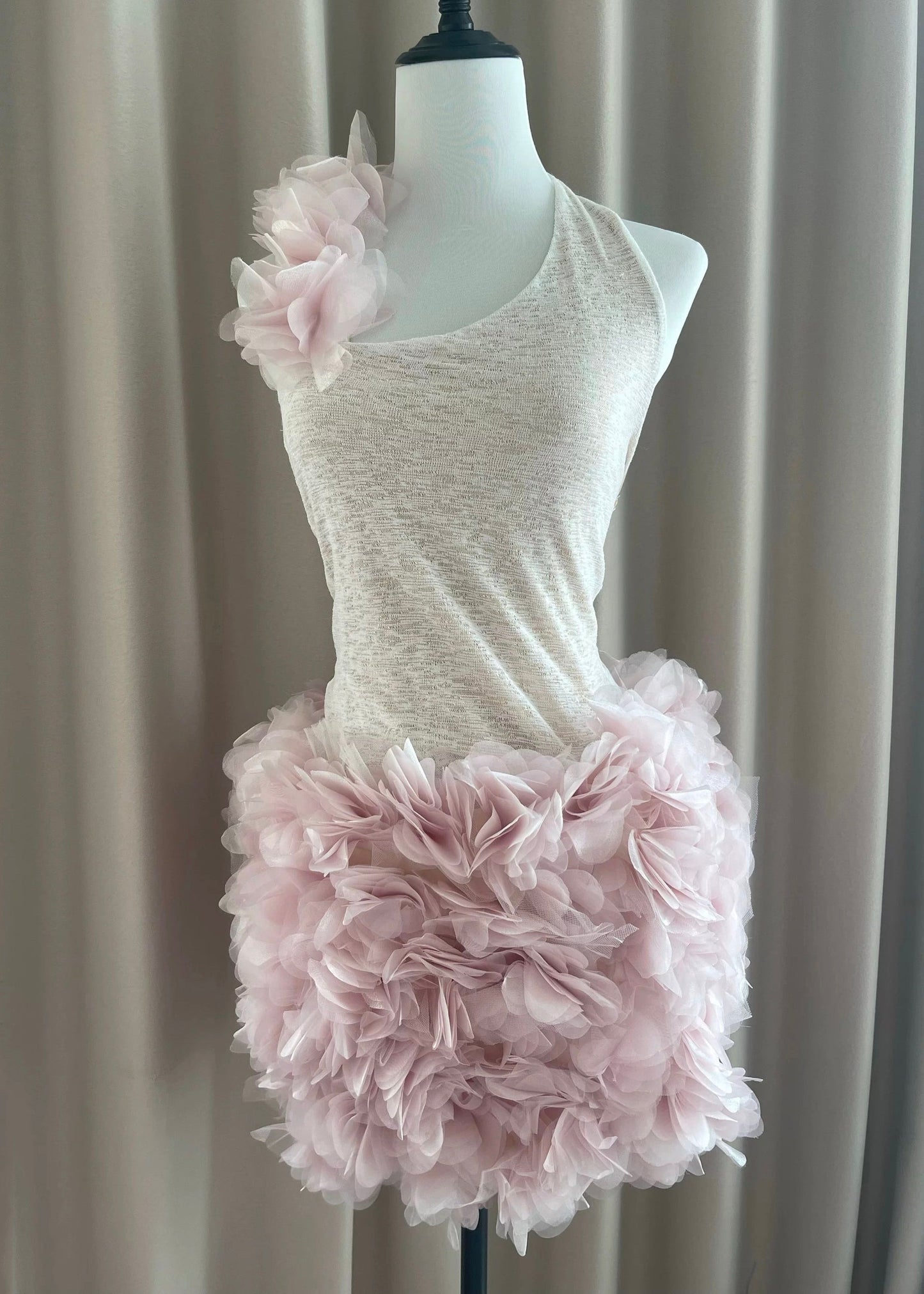 Tulle Backless Sleeveless Two Floral Sexy Patchwork Pieces Set FashionChic