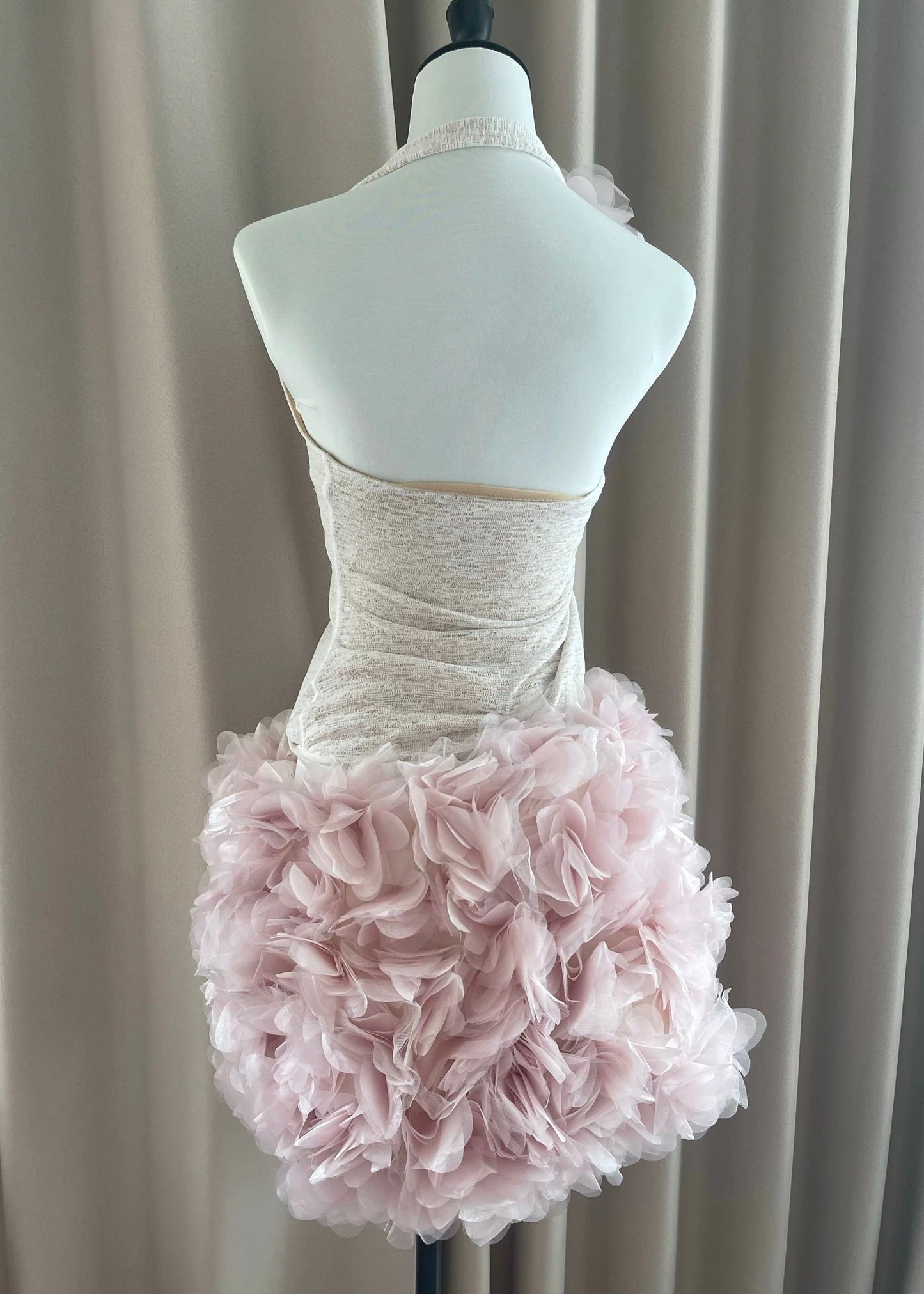 Tulle Backless Sleeveless Two Floral Sexy Patchwork Pieces Set FashionChic