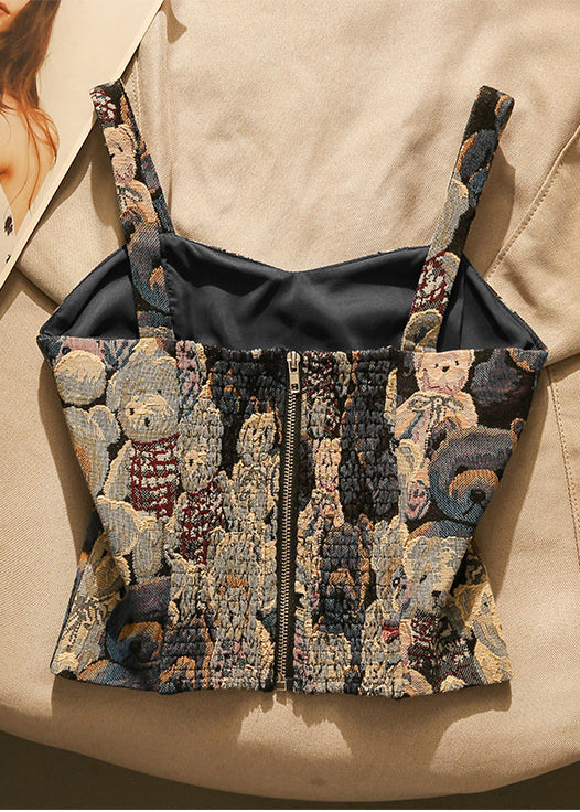 Sexy Bear Jacquard Strapless Top Spring YK027 OM-MZF250306