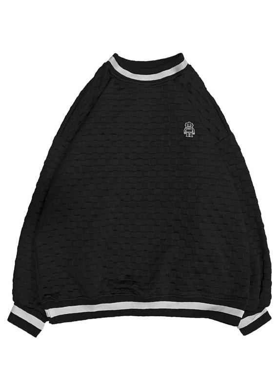 Simple White O Neck Patchwork Cotton Mens Sweatshirts Top Fall EQ040 ABC