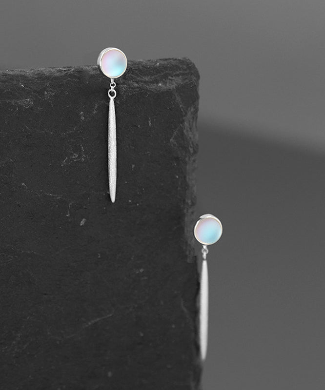 Skinny Silk Sterling Silver Glaze Tassel Drop Earrings PO027 JEW-EAR240729