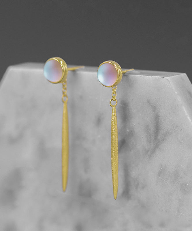 Skinny Silk Sterling Silver Glaze Tassel Drop Earrings PO027 JEW-EAR240729