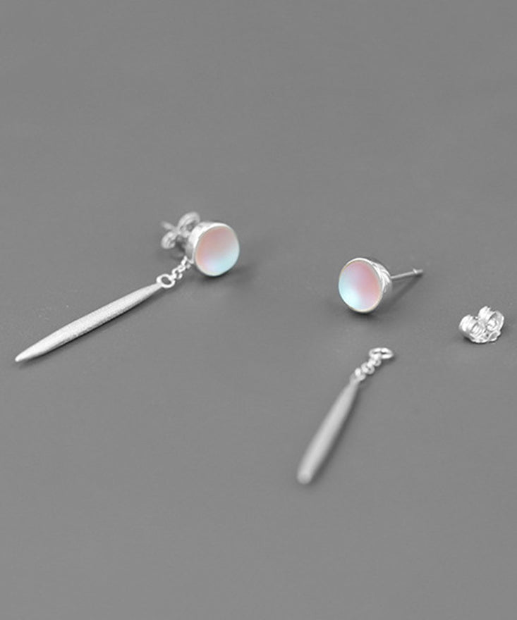 Skinny Silk Sterling Silver Glaze Tassel Drop Earrings PO027 JEW-EAR240729