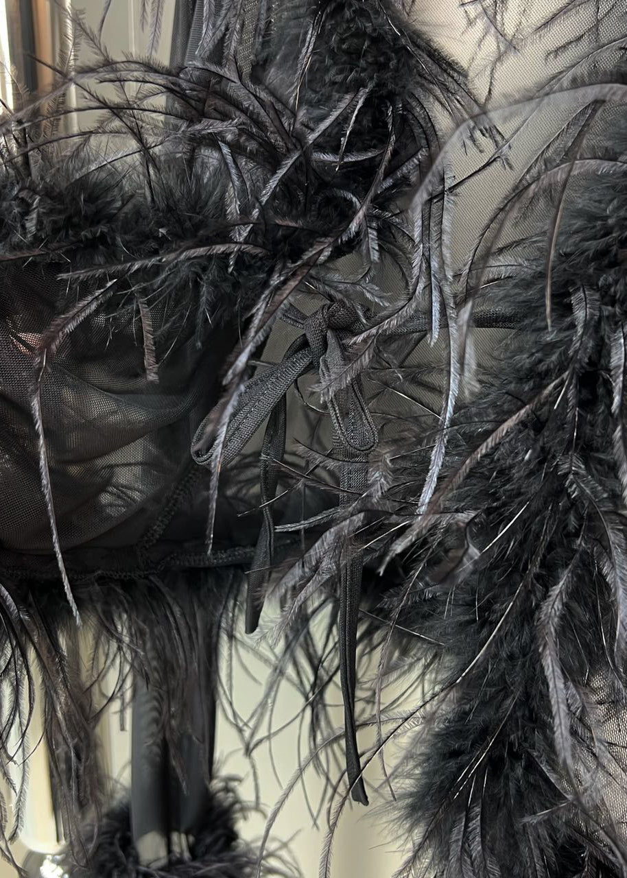 Slim Fit Black Tasseled Lace Up Patchwork Shirts Fall WY002 OM-OL241106