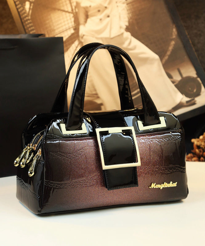 Style Gradient Color Solid Durable Faux Leather Tote Handbag YX002 ABC