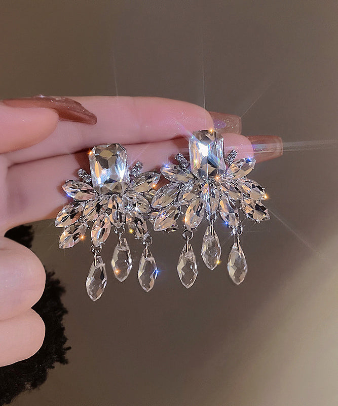 Alloy Tassel Earrings Style Nude Crystal Drop FashionChic