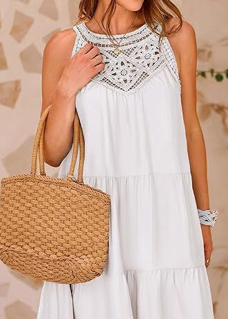 Summer Dresses Style Mini Shoulder White Cold Cotton FashionChic