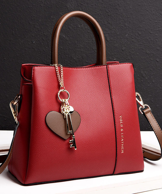 Stylish Blue Love High-capacity Faux Leather Tote Handbag MM002 Bag-BGS240620