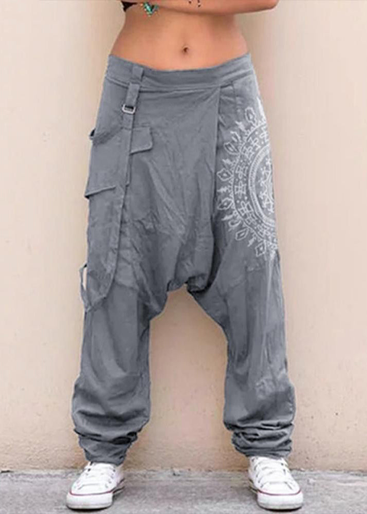 Original Pants Stylish Plaid Cotton Design Harem Navy Summer Mens FashionChic