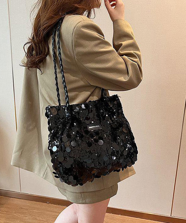 Stylish Silver Sequins Large Capacity Satchel Handbag QF008 Bag-BGS241017