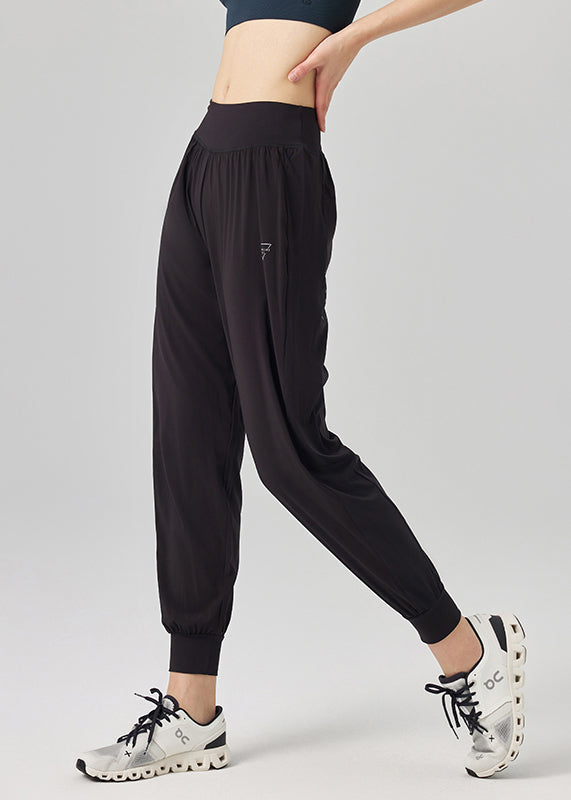 Pants High Unique Yoga Beam Waist Black FashionChic