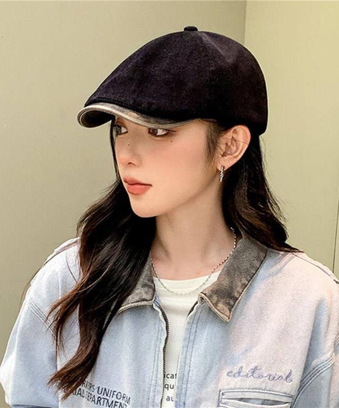 Coffee Fashion Hat Corduroy Unique Versatile Breton FashionChic