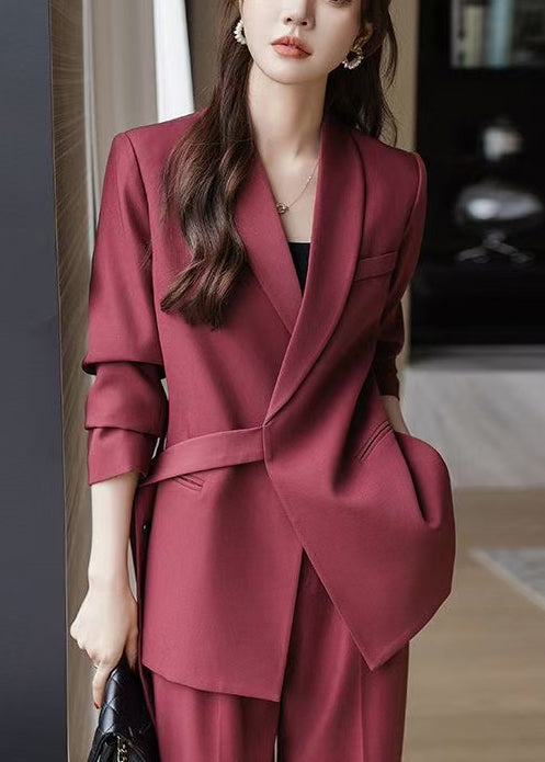 Unique Mulberry Oversized Spandex Coats Spring YJ037 ABC