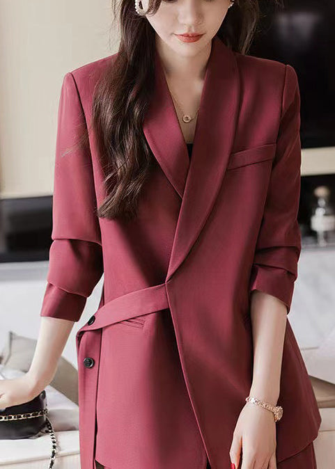 Unique Mulberry Oversized Spandex Coats Spring YJ037 ABC