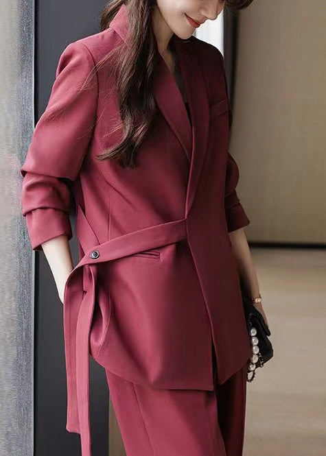 Unique Mulberry Oversized Spandex Coats Spring YJ037 ABC